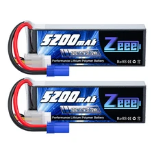2x Zeee 11.1V 120C 3S LiPo Battery 5200mAh EC5 for RC Car Heli Airplane Quad FPV