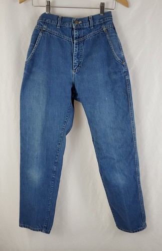 Jeans Lee Riders vintage vita alta taglia 11 petite denim gamba affusolata anni 80, USA - Foto 4 di 11