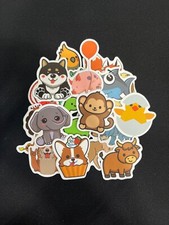 Cute Colorful Animal Individual Sticker for Kids Boys Teens Adult Bottle 005