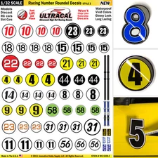 1/32 Slot Car Model Waterslide Decals IMPROVEMENT Number & Roundels #2 PRECUT