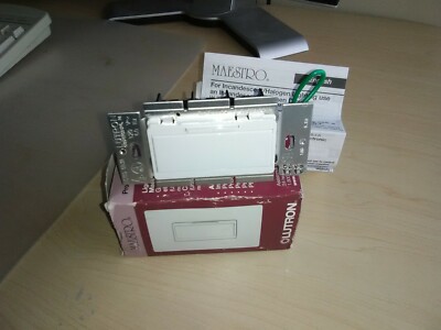 Lutron MA-R-GR Maestro 120V Multi-Location Companion Designer Dimmer, White /NEW