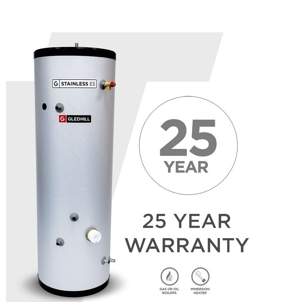 Gledhill ES 150 INDIRECT Unvented Hot Water Cylinder Stainless Steel  SESINPIN150 | eBay