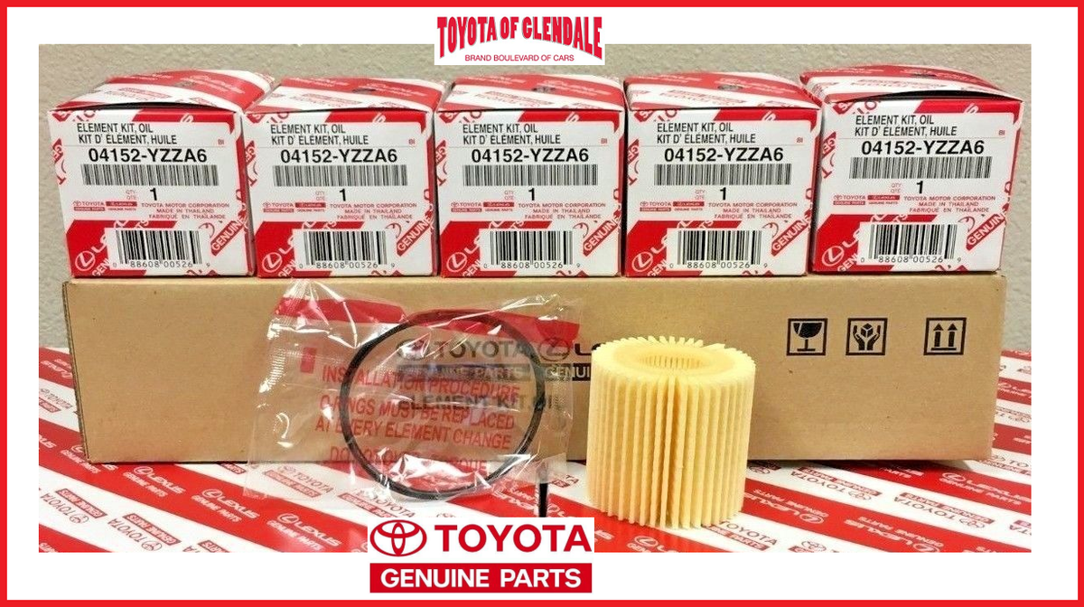 TOYOTA COROLLA PRIUS SCION IM XD OIL FILTER SET OF 5 GENUINE OEM