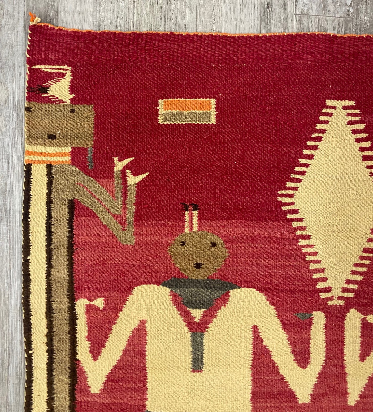 Early Navajo Pictorial Sandpainting Yei Rug ca 1920, 47" x 36" eBay