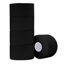 (5 Pack) Black Athletic Sports Tape, Very Strong Adhesive and Hypoallergenic NEW