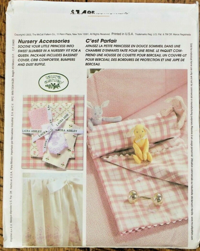 Crib bedding top patterns mccalls