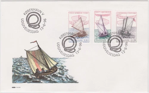 Denmark FDC 1996, Wooden Sailing Boats, mint