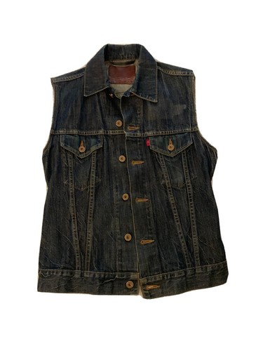 levis capital e slim trucker vest | eBay