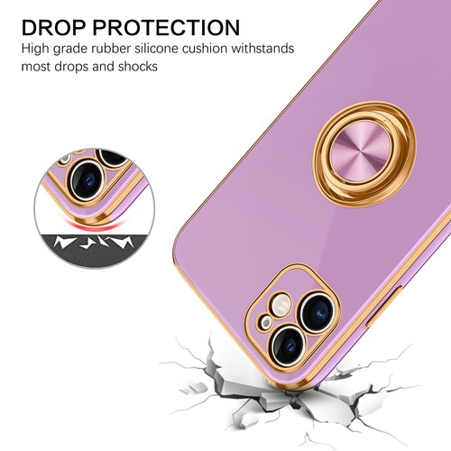 For iPhone 11 6.1" Case Shockproof Protective Rugged Cover & Golden Ring Holder - Bild 26 von 136