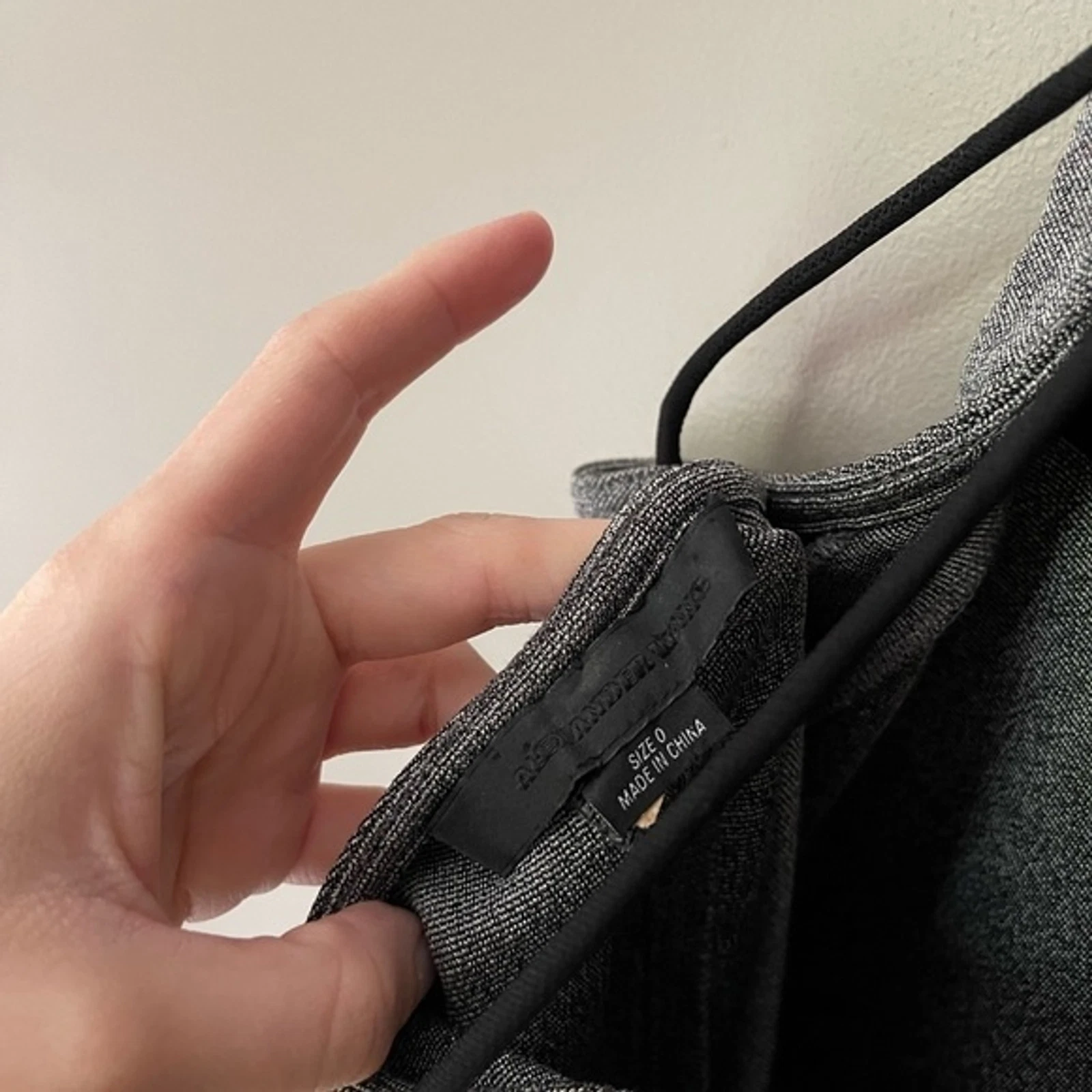 Abito con bodycon grigio Alexander Wang con cerniera schienale aperto taglia 0