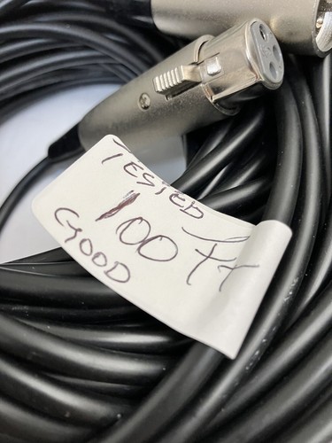 Microphone Lead Shure 3-pin XLR MaleFemale Cable Wire Low Impdnc SM86 SM58 100ft - Picture 2 of 7