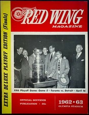 1963 Stanley Cup Finals NHL Hockey Program Game 4 Leafs vs Detroit Red Wings