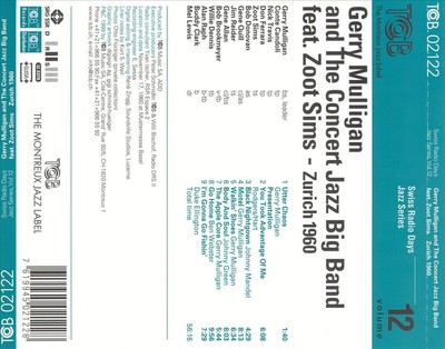 GERRY MULLIGAN - SWISS RADIO DAYS JAZZ SERIES, VOL. 12 NEW CD