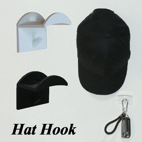 3/1x Selbstklebender Hut Haken Wand Haken Tür Aufh?nger Baseball CapHalterRack^ - Picture 3 of 12