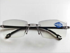 Bifocal Rimless Anti Blue Flexible Reader Reading Glass +1.0 1.5 2.0 2.5 ~+4.0