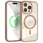 MagSafe Hülle für Apple iPhone 16 Pro Bumper Case Transparent Kameraschutz Braun