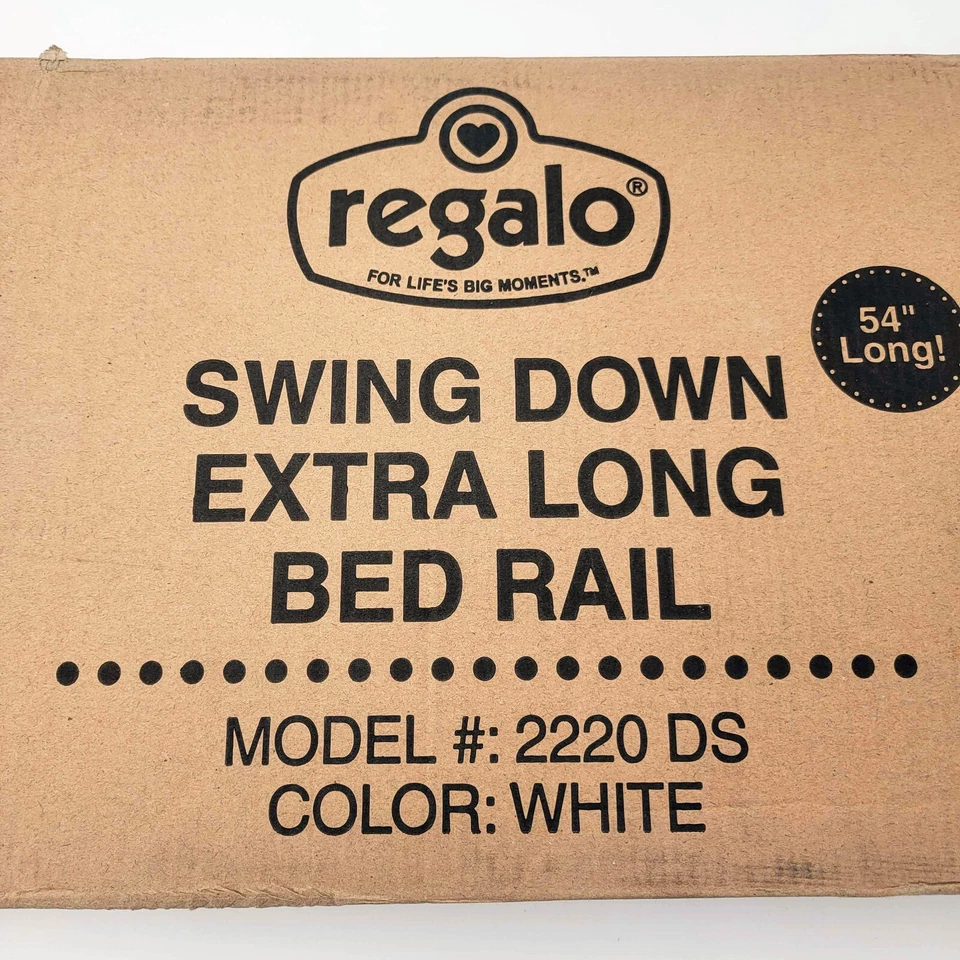 Protector de riel de cama extra largo Regalo Swing Down 54 pulgadas, con caja fuerte de anclaje reforzada Foto 2 de 2