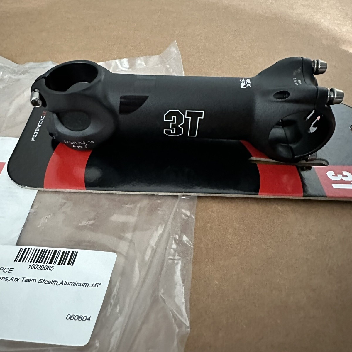 Rare 3T ARX Team Stealth Stem, 120mm, 6°, Track/fixie, New