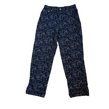 Navy Blue Lauren Ralph Lauren Sailboat Pants Size 8 high waisted Nautical Design