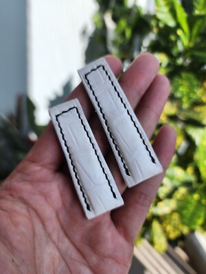 20/16mm White 100% Real Genuine Exotic Leather Skin Watch Strap ForROLEX