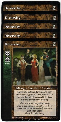 Diversity x4 + 1 Keepers of Tradition V:TES VTES Vampire CCG