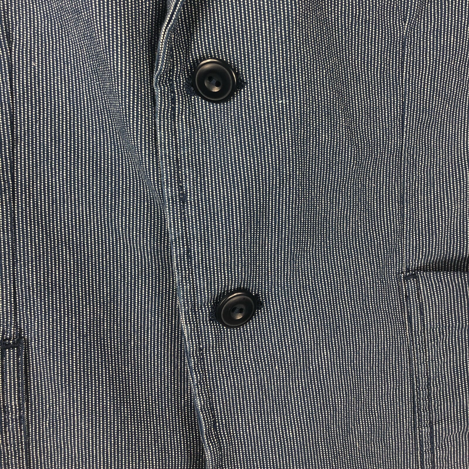 Land's End Canvas 1963 Chambray Blue and White Women's Blazer Jacket