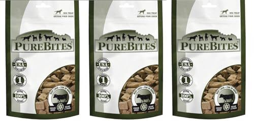 3 Beef Liver Freeze Dried Dog Treats 4.2oz Bags. Total 12.6oz