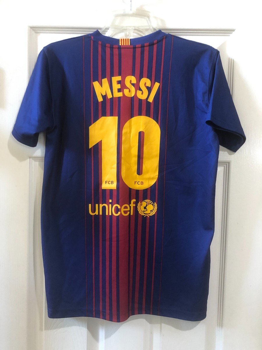 MESSI Barcelona UNICEF Jersey #10 Size 14 Beko Sponsor- Rakuten
