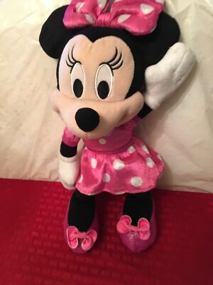 Disney Minnie Mouse Pink Polka Dot Plush Beanbag Doll