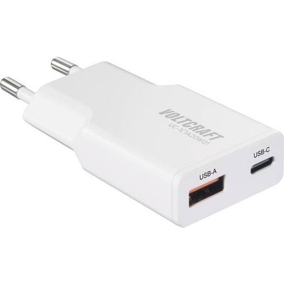 VOLTCRAFT VC-17010770 UC-1C1A20W01 USB Charger 20W 1x2 USB-A, 1x USB-C  R