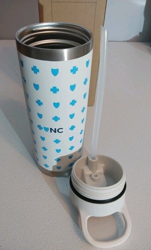 Pioneer Tumbler 18 Oz. Flip Top W/ Straw Blue Cross Blue Shield Medical Nurse - Picture 4 of 9