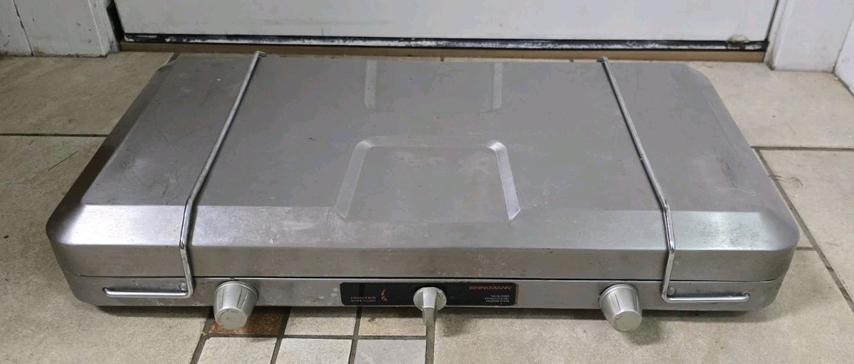 Brinkmann Two Burner Black Metal Propane Camping Stove 842-A250-0