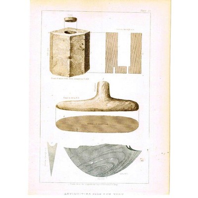 INDIANER INDIANER Antiquitäten Livingston Co New York - antiker Druck um 1853