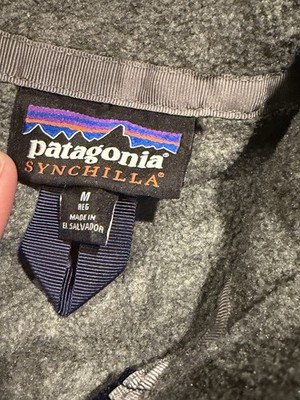 Patagonia Vest Mens Medium Blue Gray Fleece Sleeveless Pockets