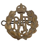 Vintage RAF Royal Air Force Cap Badge Brass WW2 Era Military Insignia