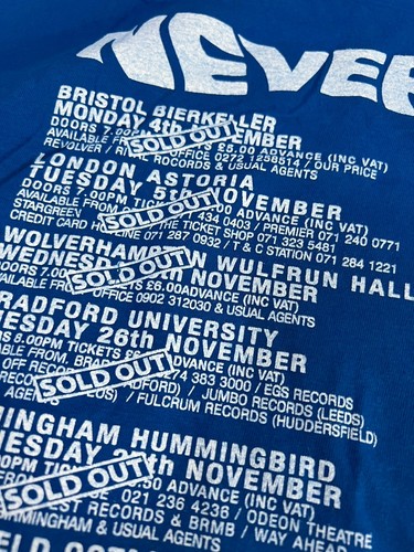 T-shirt single stitch NIRVANA STAFF BLUE NEVERMIND UK. TOUR Long Sleeve Size XL - Picture 18 of 23