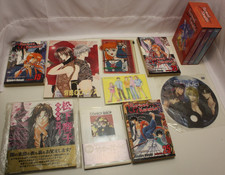76 piece Lot of Manga & Anime Books-CDs-Fan-Post Cards English & Japanese