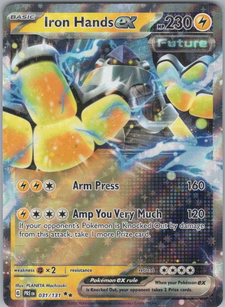 Iron Hands ex - 031/131 #31/131 (Holo) (NM) SV: Prismatic Evolutions PRE Pokemon