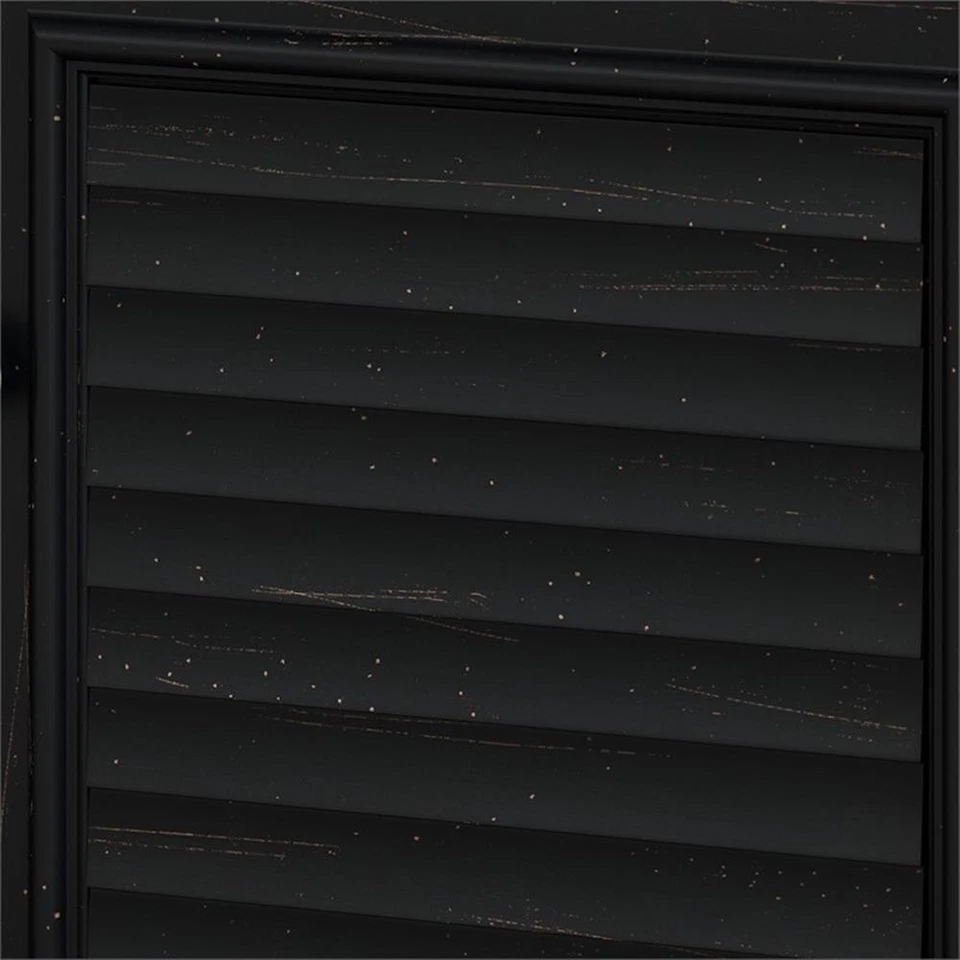 Armario de almacenamiento pequeño Fairview con puertas en negro antiguo - madera de ingeniería Foto 3 de 4