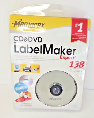Memorex CD & DVD Label Maker Expert W/138 Labels & ExPressit Software New Sealed