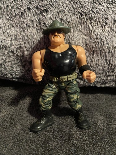 Vintage WWF Hasbro Sgt Slaughter Figure Wrestling...