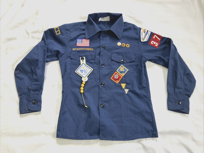 Cub Scout Boy Scouts BSA UNIFORM SHIRT Youth Sz 10 Long Sleeve