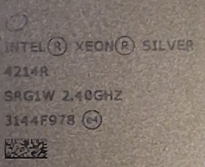 Intel XEON Silver 4214R CPU