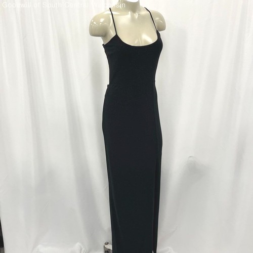 NWT Women's WINDSOR Black Glittery Long Strappy Homecoming Formal Dress Sz M