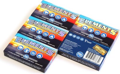 ELEMENTS 300 Ultra Thin Rice Rolling Paper 1.25 1 1/4 Size, 5 Pack = 1500 Leaves