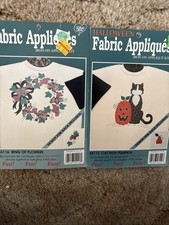 Vintage Co nowego Aplikacja z tkaniną bez szycia Kot z dynią i pierścieniem kwiatów