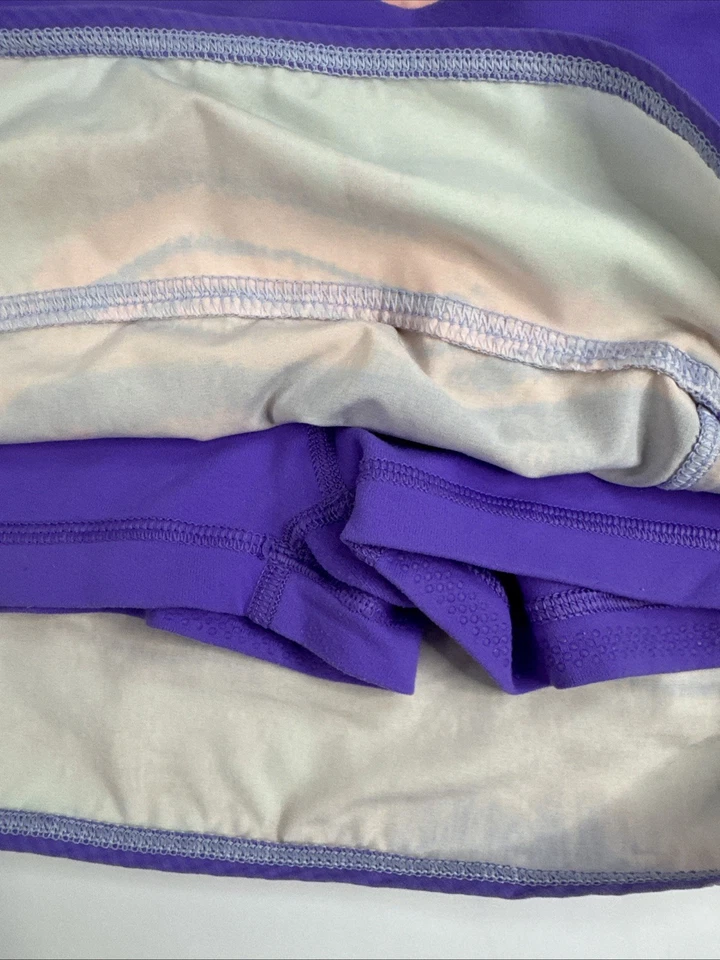 Pantalón corto Ivivva By Lululemon Girls Cool On The Court, rosa púrpura tie dye, talla 8 Foto 4 de 4