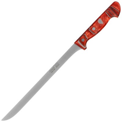 MAM Ham Slicer Kitchen Knife Red Metakrilat, Stainless Steel