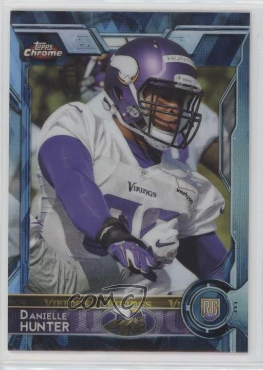 2015 Chrome Rookies Hot Box Blue Diamond Refractor Danielle Hunter Rookie RC 9pj