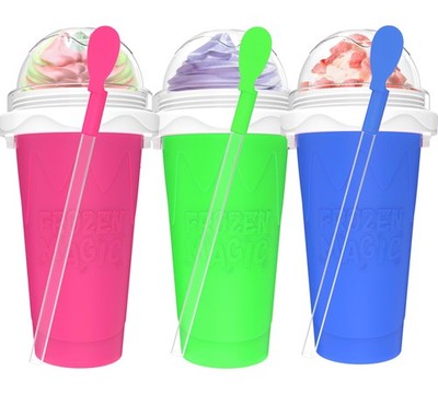 3PCS Slushie Maker Cups, DIY Slushy Maker Squeeze Cups, Smoothie Slushy Cup f...